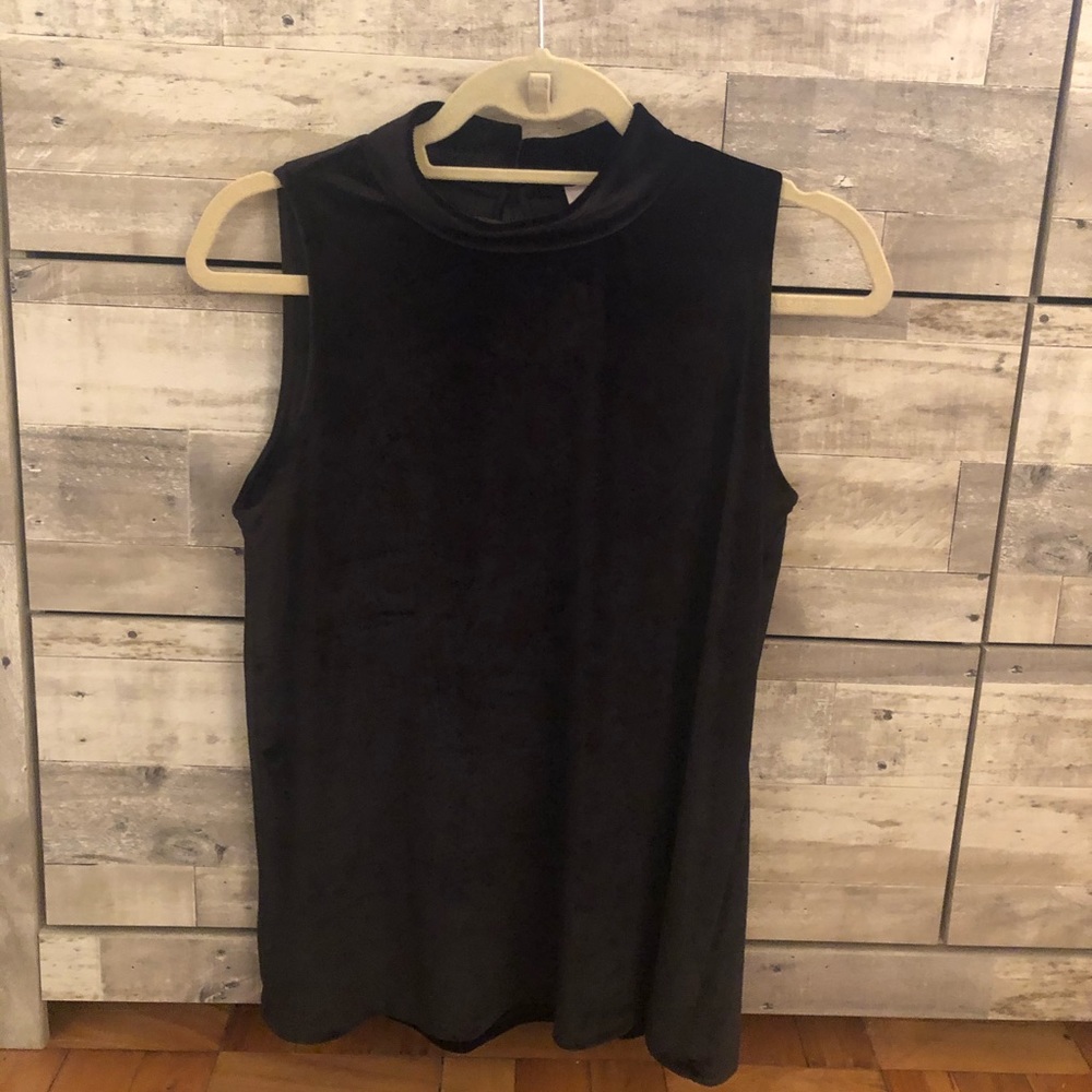 Loft Mock Neck Velvet Tank